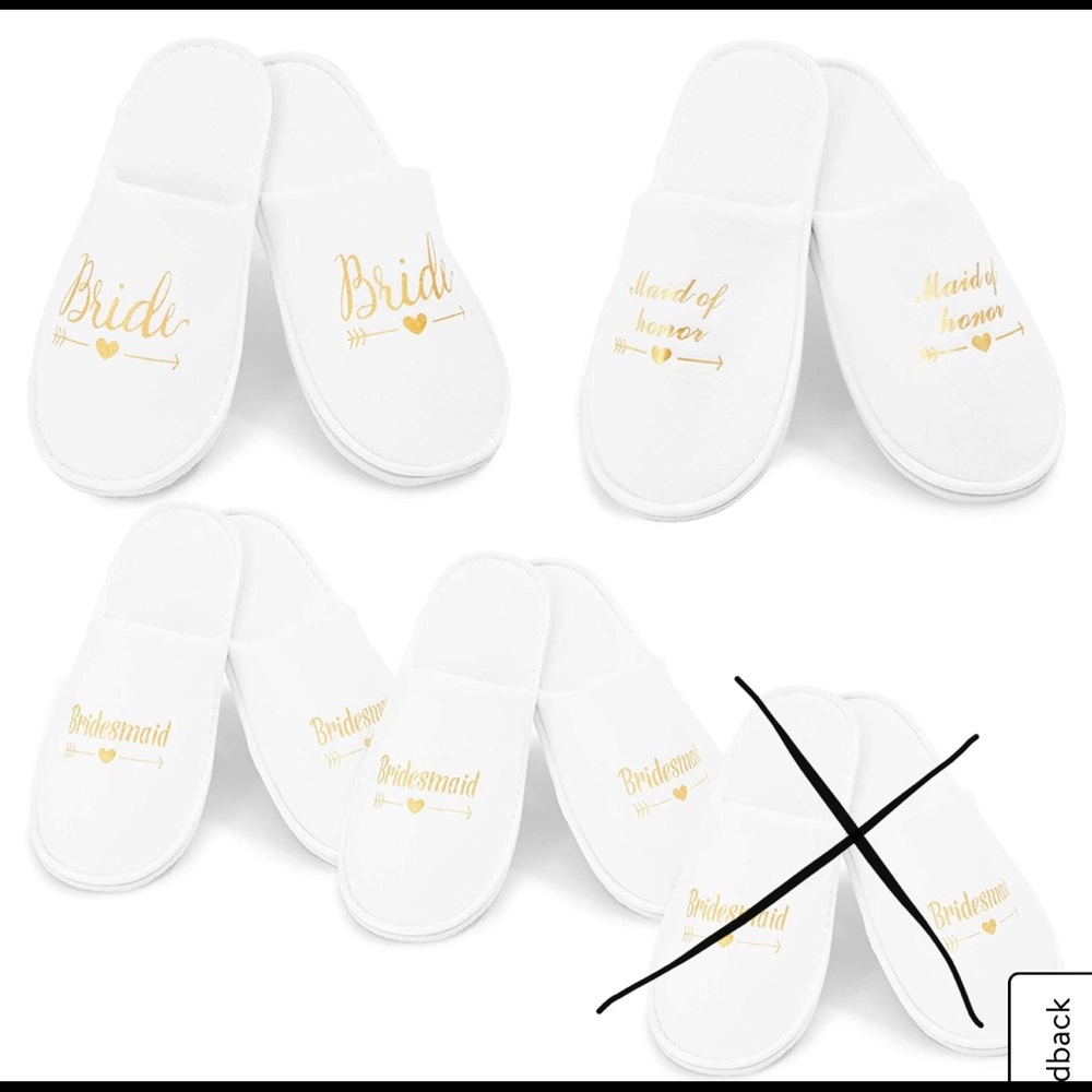Wedding Slippers bride,bridesmaid, maid of honor